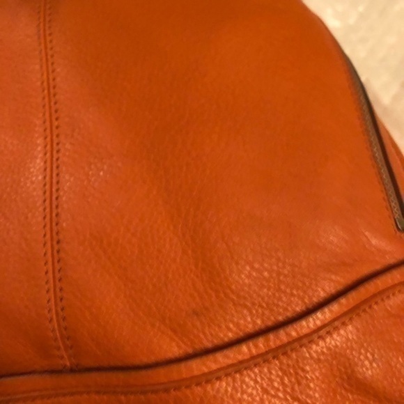 B makowsky orange leather two way bag - Picture 11 of 14